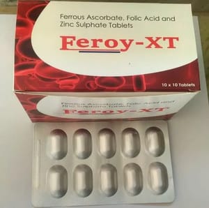 Ferous Ascorbate Folic Acid and Zinc Tablets