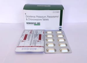 Diclofenac Potassium 50mg + Paracetamol 325 Mg + Chlorzoxazone 250 Mg