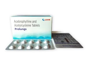 Acebrophylline 100Mg And Acetylcysteine 600Mg Tablets(Prolungs)