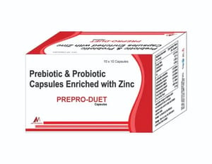 Prepro Duet Prebiotic Probiotic Capsules Enriched Zinc Capsule