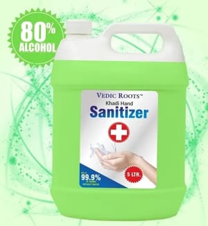 VEDIC ROOTS Khadi Commercial & Domestic Anti-Bacterial Hand Sanitizer 5 Litre